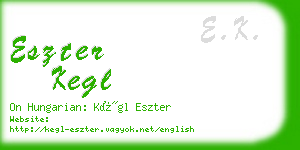 eszter kegl business card